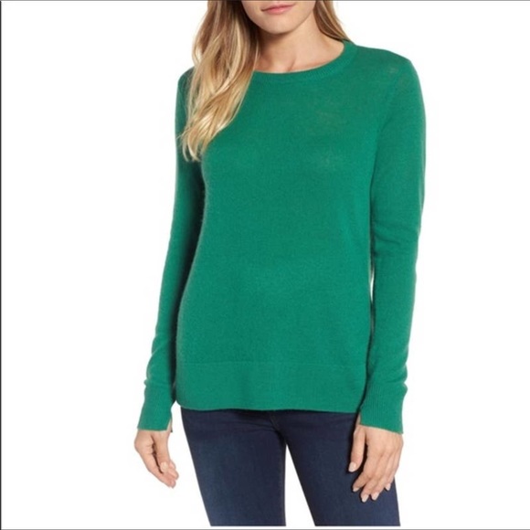 Halogen Sweaters - Halogen Emerald Green Cashmere Sweater